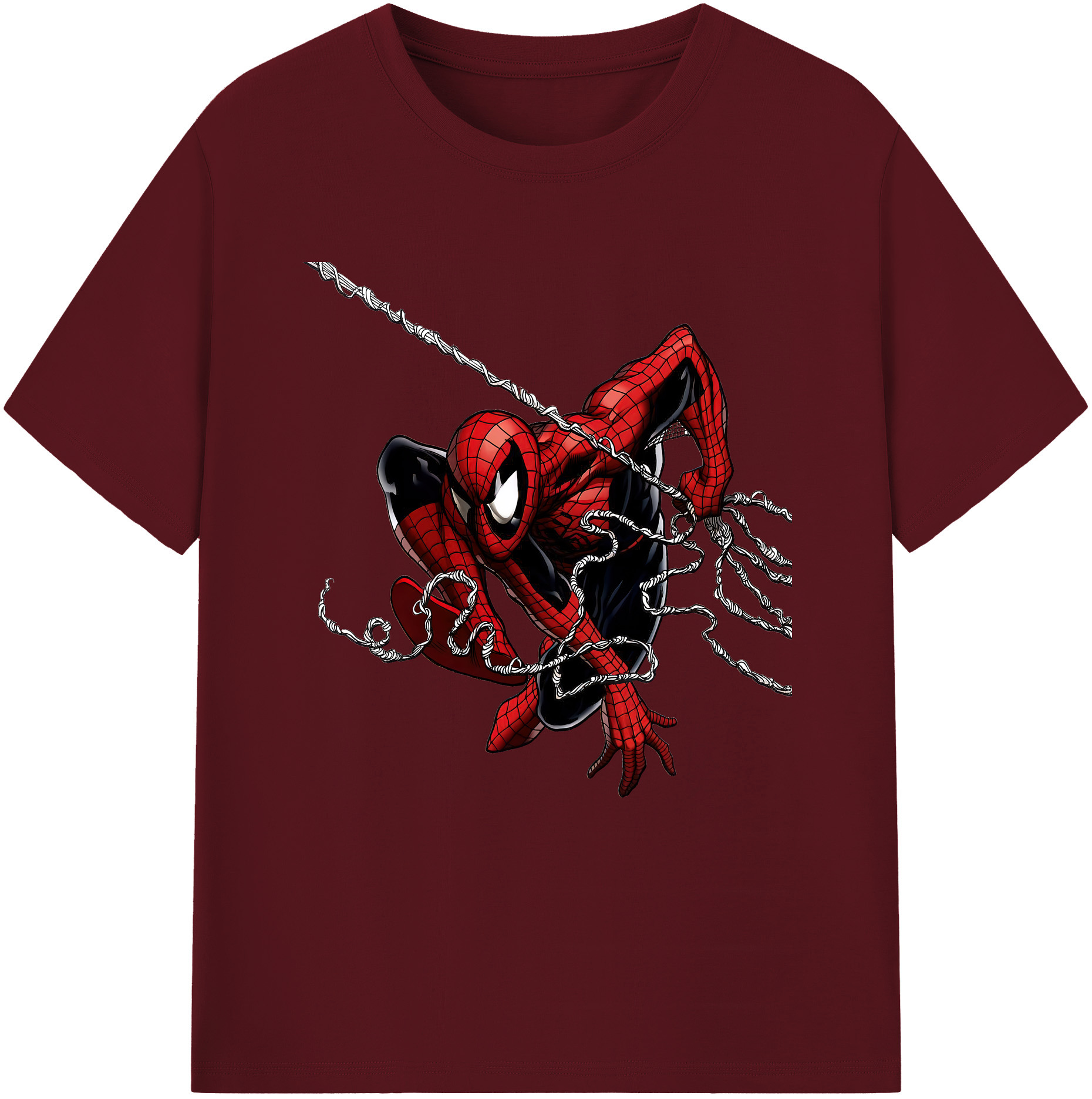 （画像用） Spider Man スパイダーマン 綿100％半袖Tシャツ（フロントプリント）
